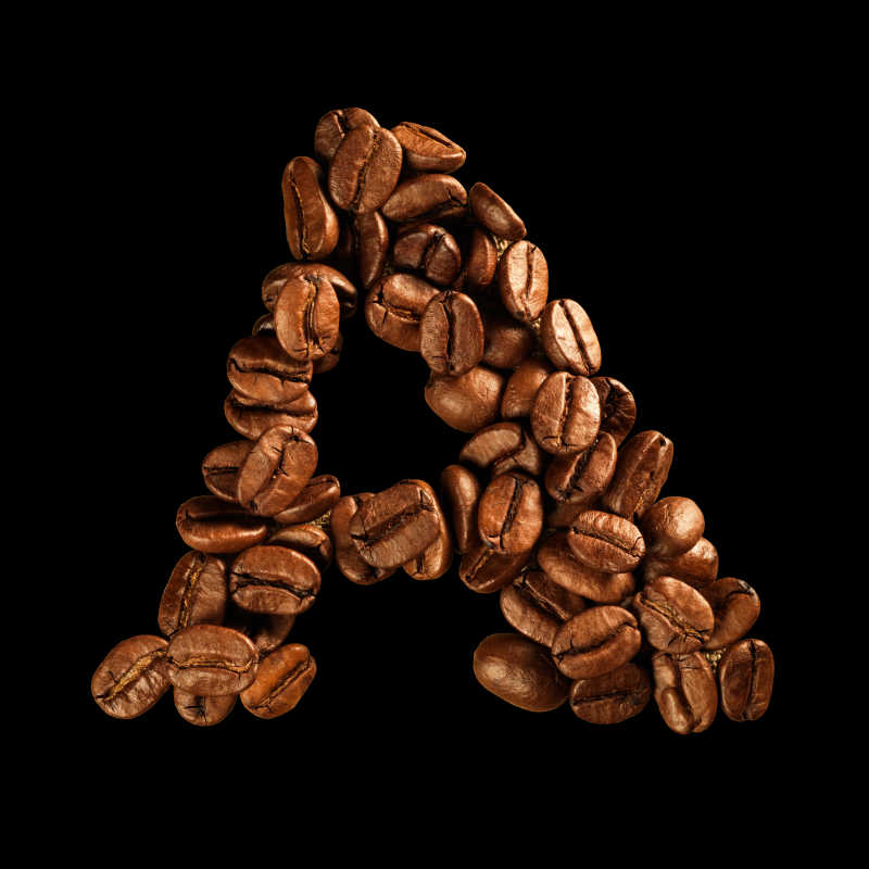 咖啡豆字母A