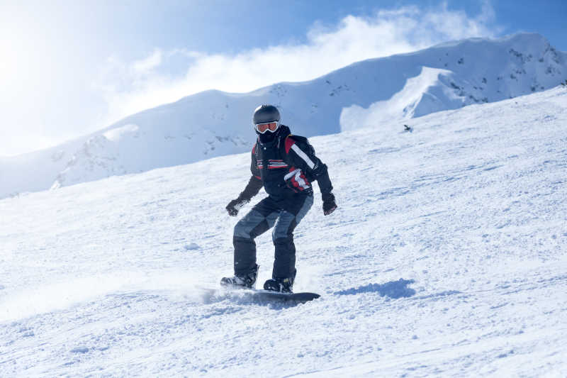 极限滑雪特写