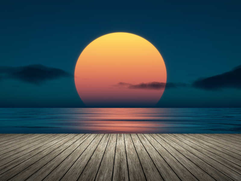 海上的日落景色