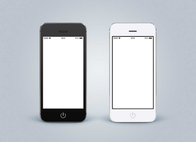 黑白两款智能手机