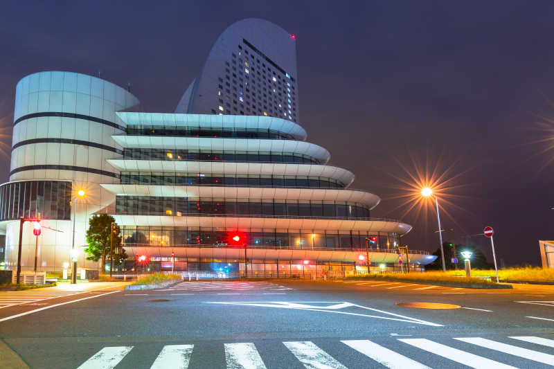 日本横滨城市夜景观