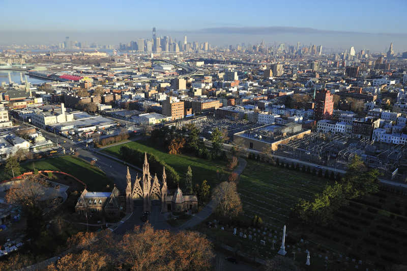 俯视下的纽约城市建筑全景