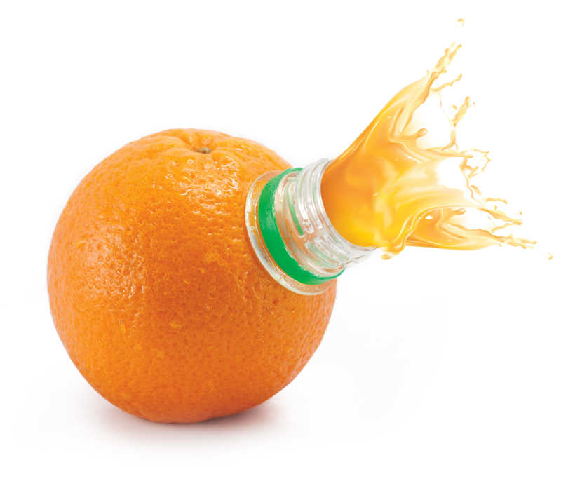 橙子变橙汁创意