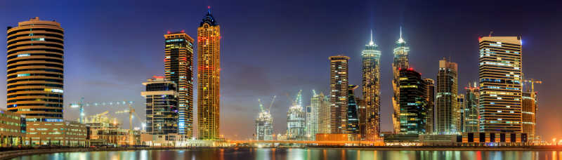 迪拜海湾夜景