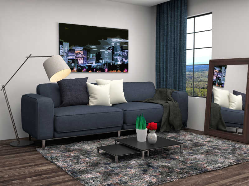 简洁大气的客厅沙发设计效果