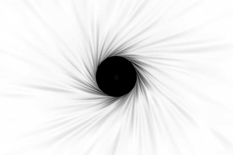 白色背景中的黑色螺旋