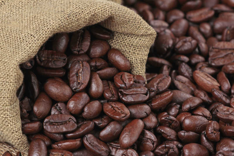 天然棕色咖啡豆