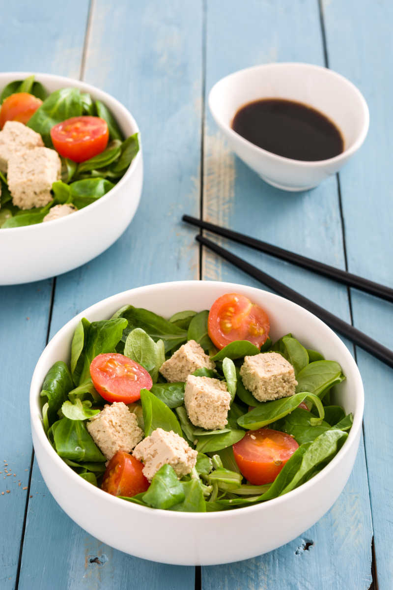 素食豆腐沙拉饭