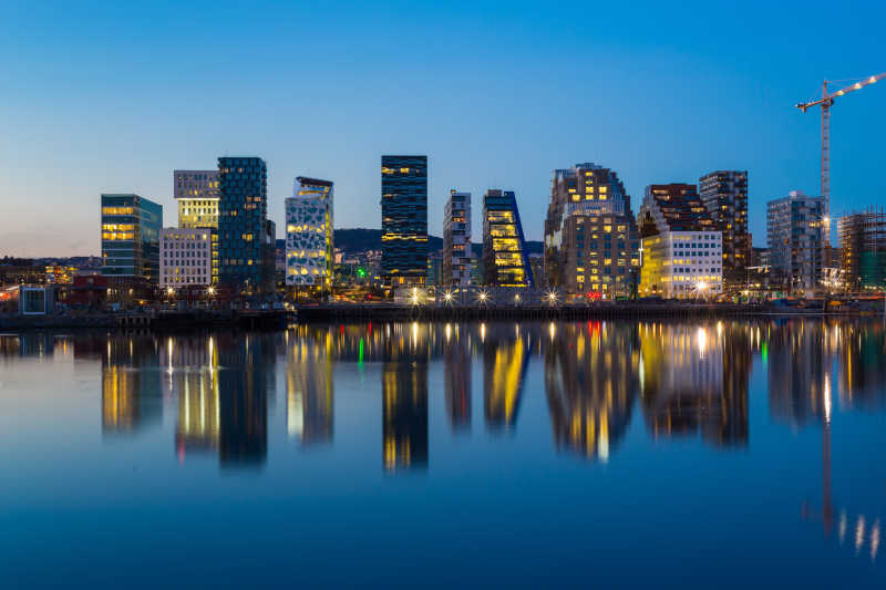 奥斯陆的夜景