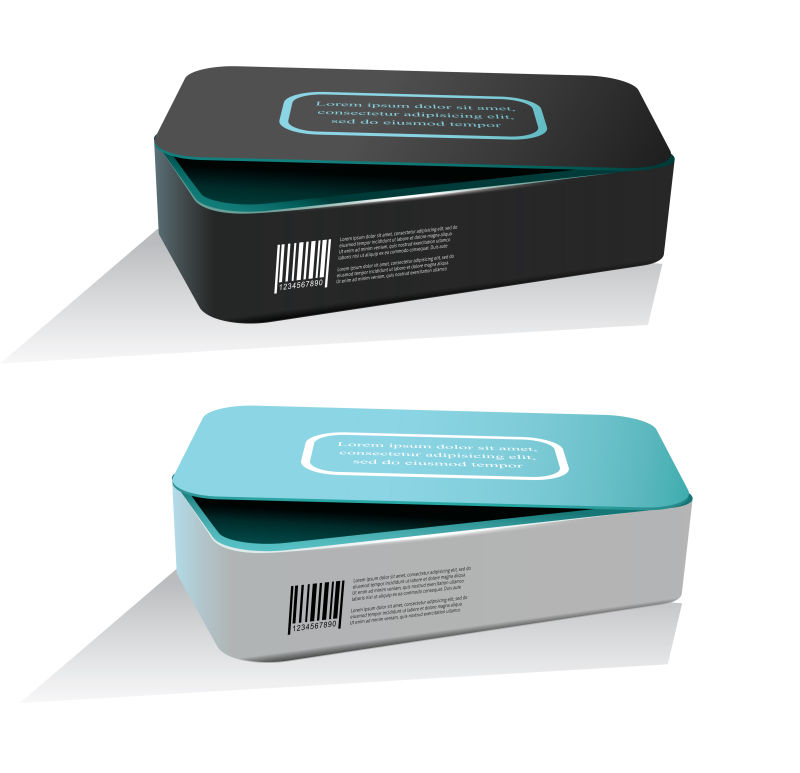 矢量空白的现代包装盒设计