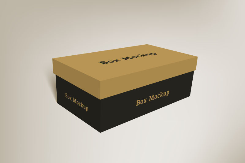 鞋类产品包装盒矢量设计