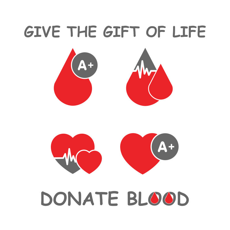 矢量的献血主题插图