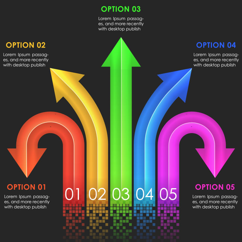 矢量的箭头图案信息图表设计