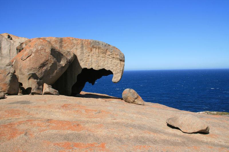 澳大利亚的自然沙漠岩石