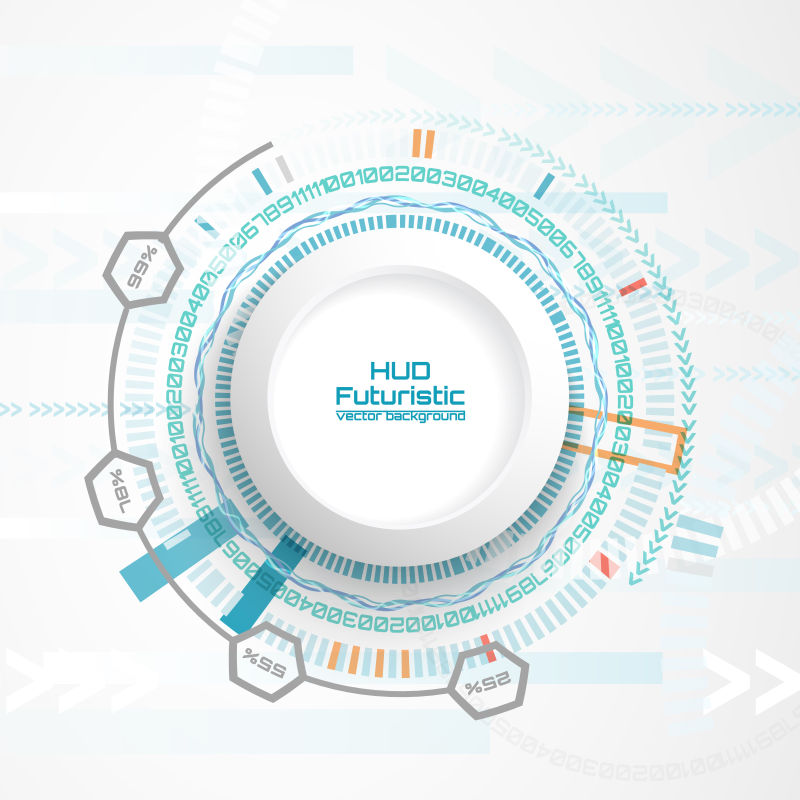 矢量的数字技术概念背景