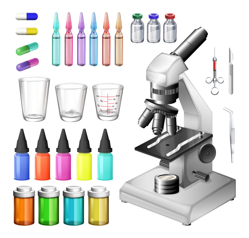 创意矢量医疗科学设备