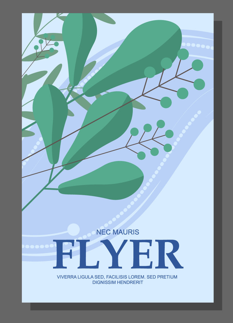 矢量的植物图案宣传海报设计