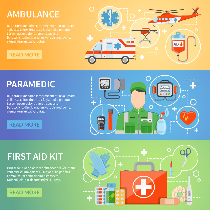 矢量的医疗概念横幅设计