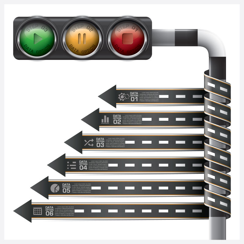 矢量的箭头图案信息图表