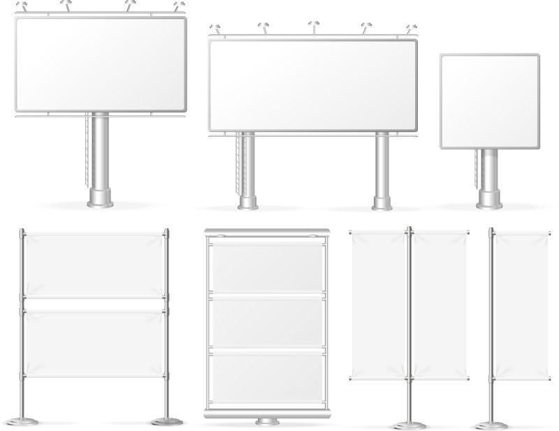矢量空白的广告牌设计