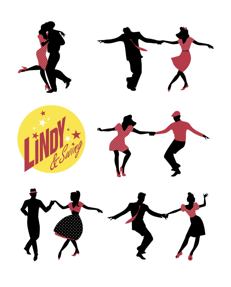 拉丁文舞的年轻情侣矢量插图