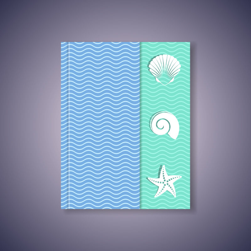 海洋主题的矢量封面