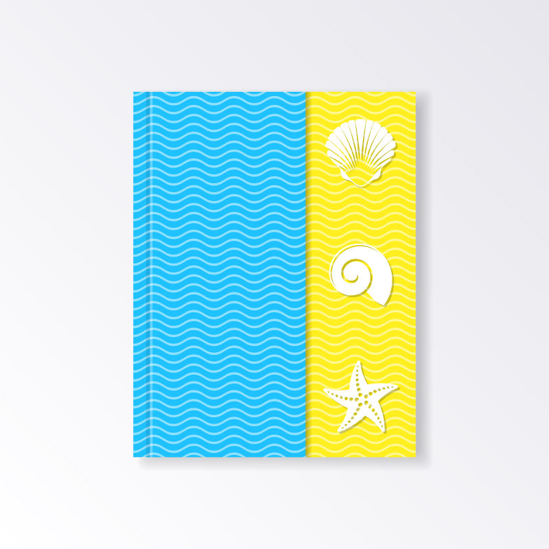 彩色海洋主题封面矢量设计