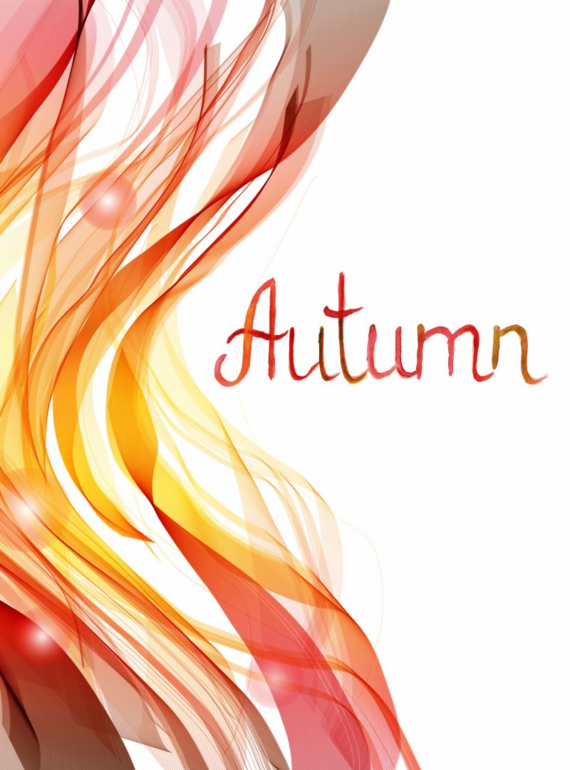 矢量抽象秋季元素的现代背景