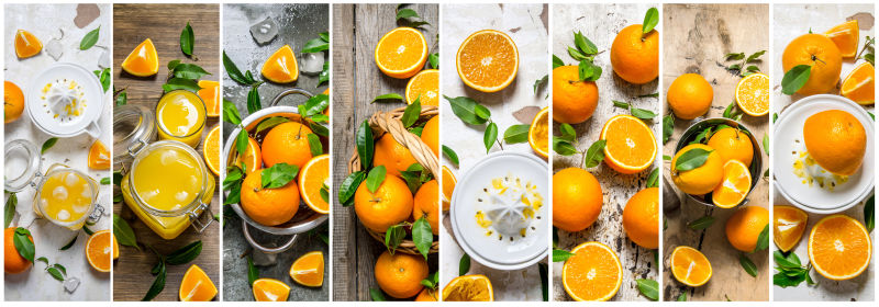 柑橘拼贴