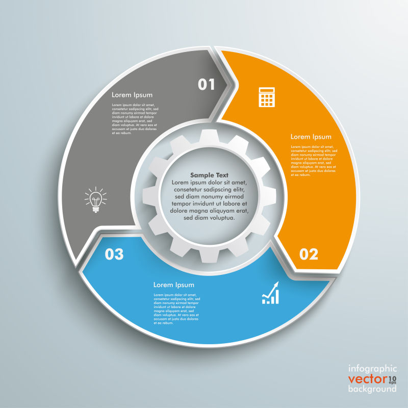 环形矢量信息图表设计