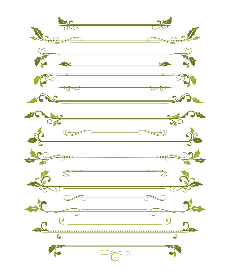 矢量的绿色藤蔓装饰