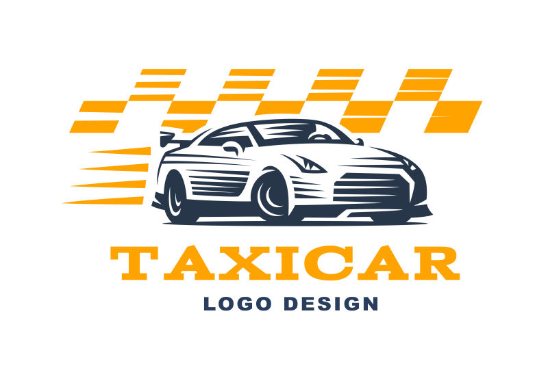 矢量出租汽车logo设计
