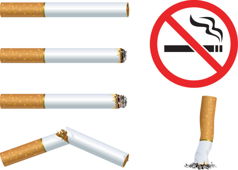禁烟概念插图矢量设计