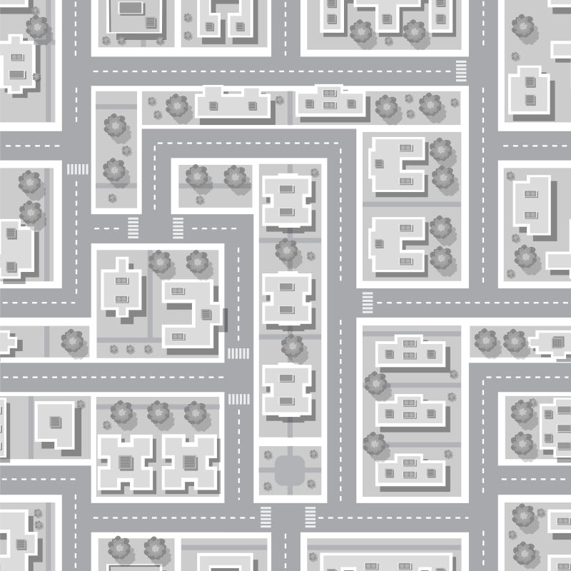 创意灰色的矢量城市街道顶视图