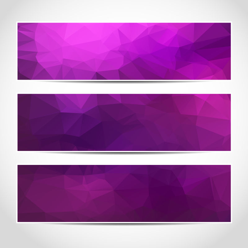 紫色几何图案空白横幅矢量设计