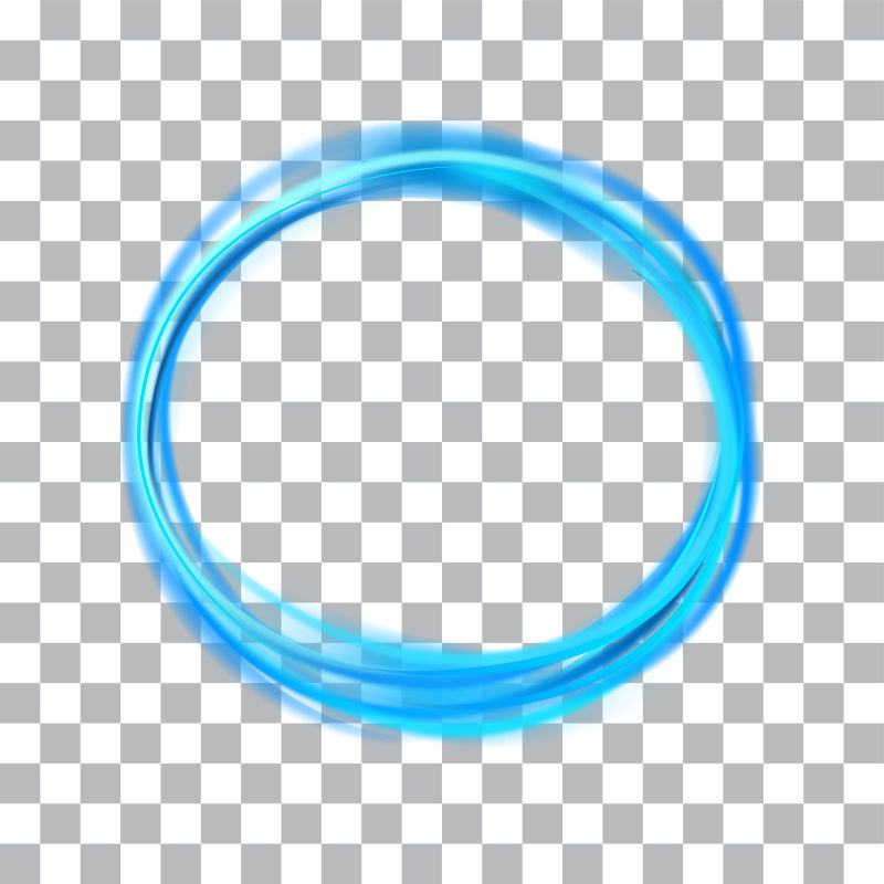 创意矢量蓝色圆形光效设计元素