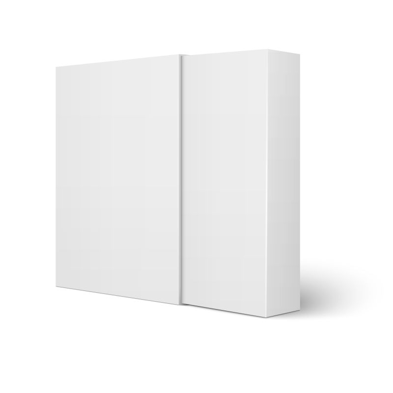 矢量白色纸盒设计