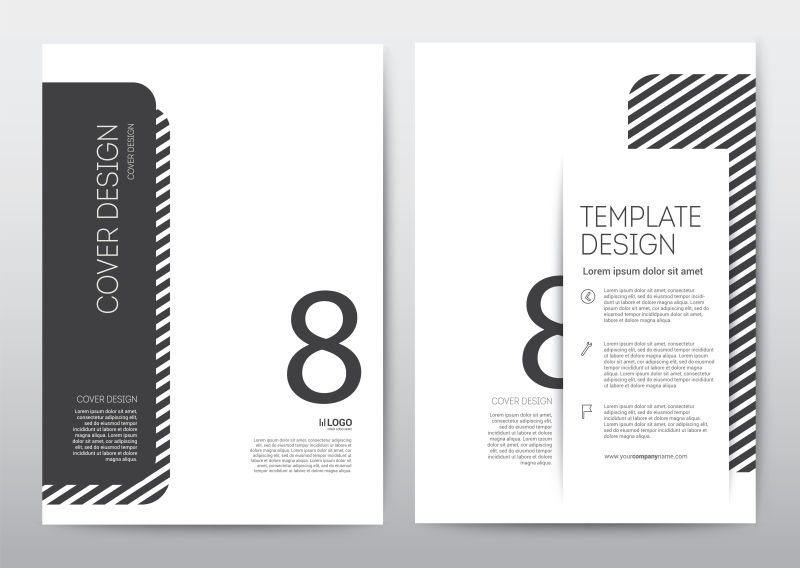 创意的商业手册封面矢量设计