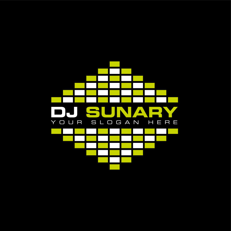 矢量DJ电子音乐logo设计