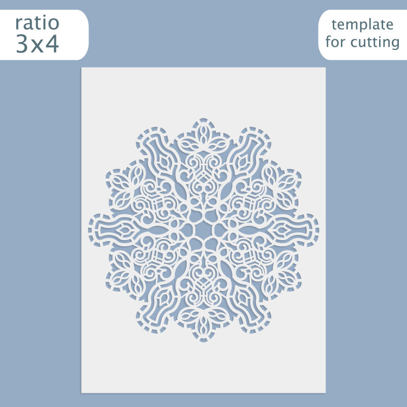 有镂空花纹矢量贺卡