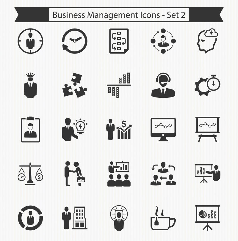 矢量商业管理图标设计集