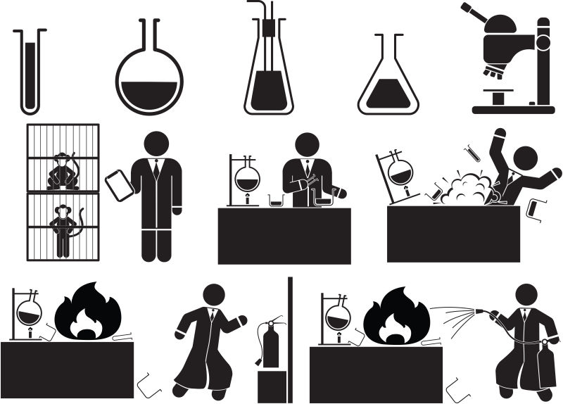 矢量化学实验概念插图