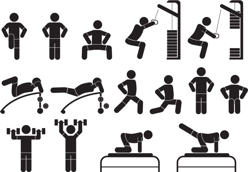矢量运动锻炼概念插图