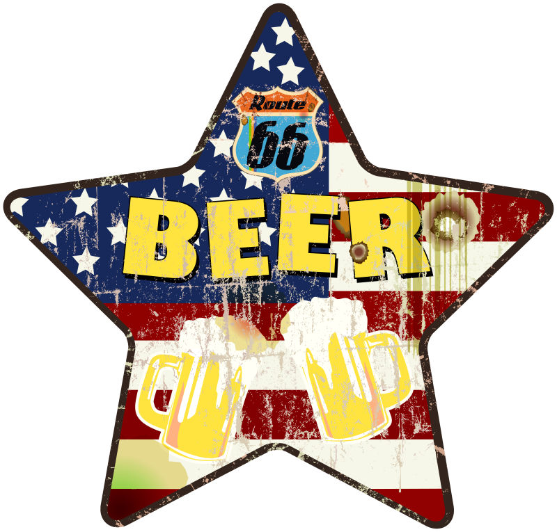 创意星星形状啤酒logo矢量设计图