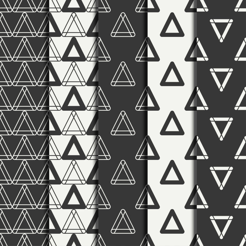 单色抽象三角形矢量布料