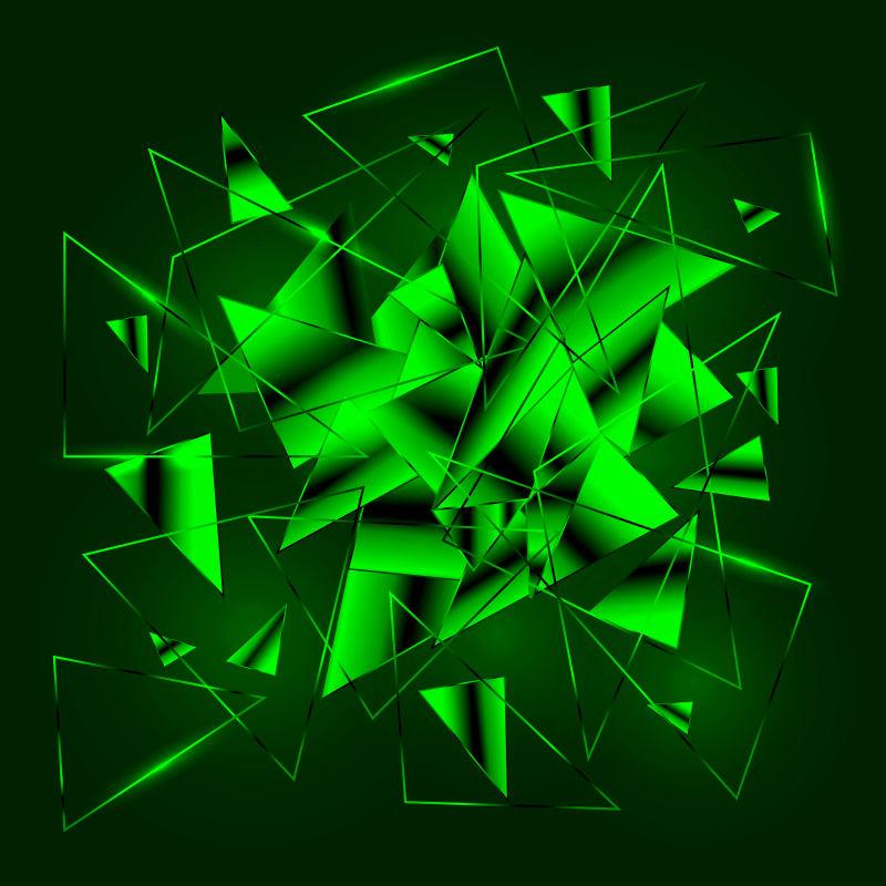 矢量的绿色几何设计抽象概念背景