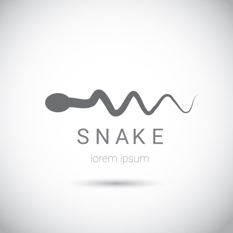 蛇形简单黑标志设计元素矢量图