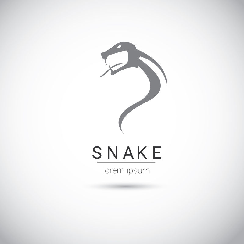 矢量蛇形简单黑标志设计元素