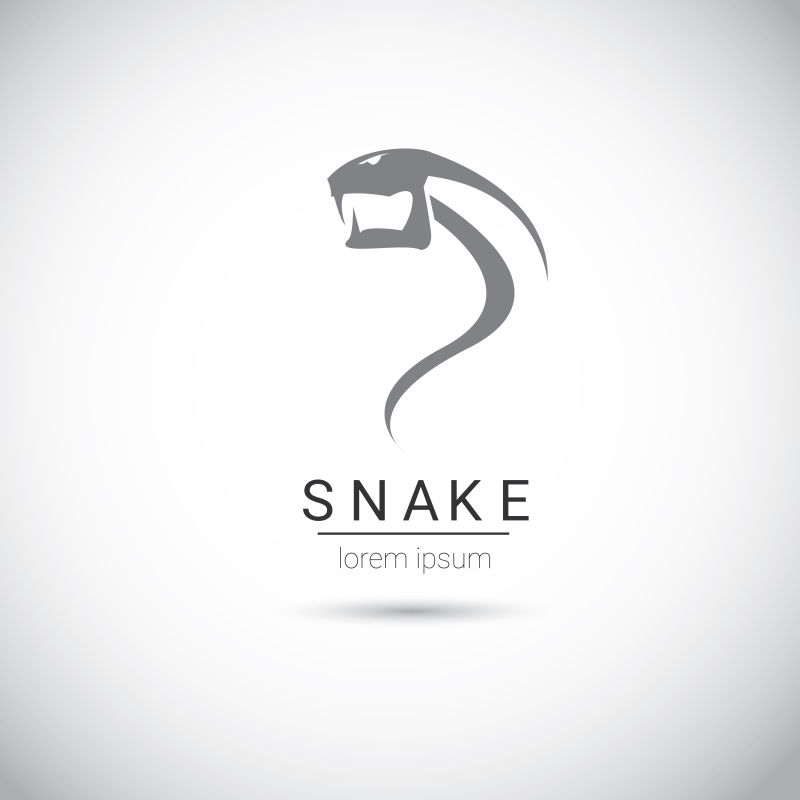 蛇简单黑标志设计元素矢量图