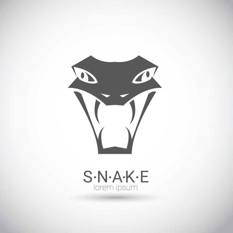 矢量蝰蛇危险标志设计元素